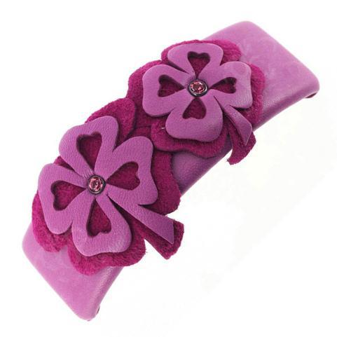 Garden rose flower barrette PU making