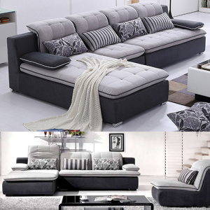 3 keping Upholstery Chaise Bahagian Set Sofa