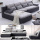 3 Pieces Upholstery Chaise Sectional Sofa Set