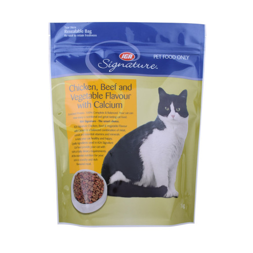 Materiais recicláveis ​​Efeito fosco gato bolsas de alimentos