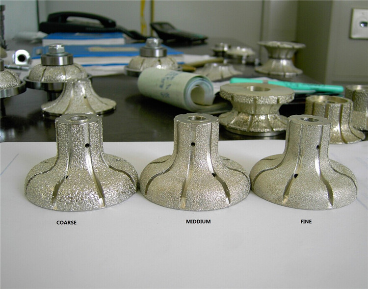 Hizar Vacuum Brazed Diamond Marble Profiling and Polishing Wheel to Edge Stone Shape