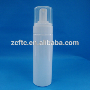 150ml PET white plastic foam bottle with foam pump/150ml PET cylinder shape plastic shampoo bottle with foam pump