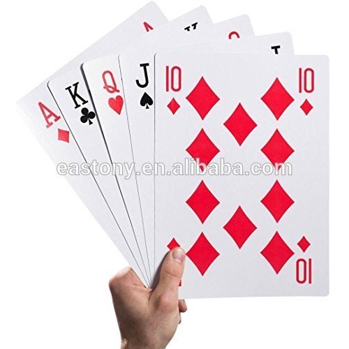 Eastony 8 x 12 polegadas Jumbo cartas de jogar