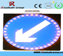 circular route solar traffic signal light