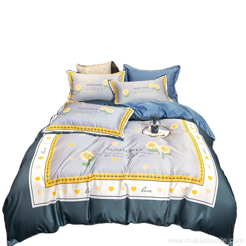 Microfiber Digital Printed bed sheet duvet cover bedding