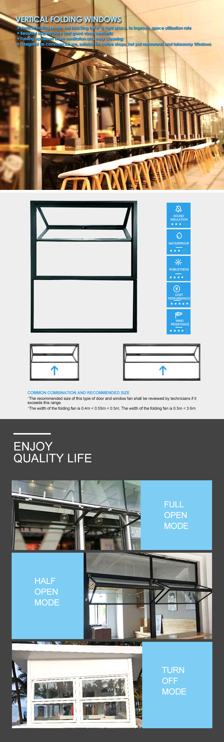 2020 high quality and Best price sound proof Aluminium Windows bifold glass window screens bifold aluminium doors and windows