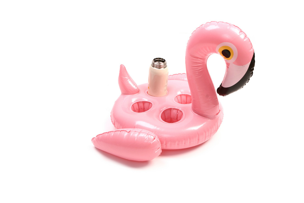 Verano Bebida Inflable Flotador Forma Flamingo