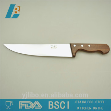 Wood handle kitchen knife