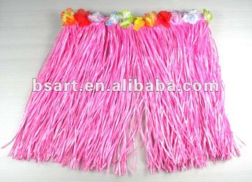 Moden design Hawaii plastic hula skirt with flower