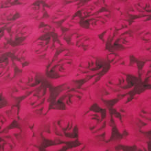 Rose Flower Print 100% Silk Fabric Silk Crepe De Chine From Silk Fabric Manufacturer