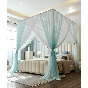 Lager Size Blue Bed Canopy