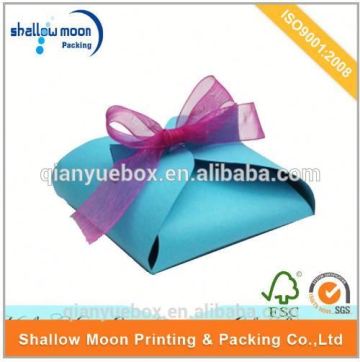 Customized paper gift box wedding blue gift box