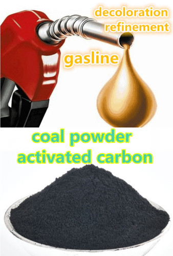 Powder carbon for gasline solvent recovery bleaching refining purifying