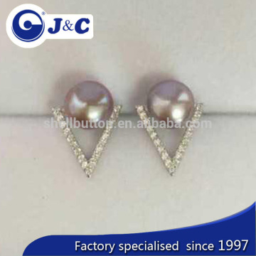 fashion real nature white pearl earring,pearl eardrop,pearl ear stud,pearl ear nail