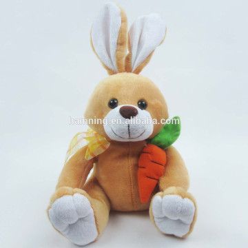 21cm sitting rabbit with carrot plush toy