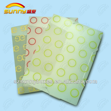 plastic file folder with fastener