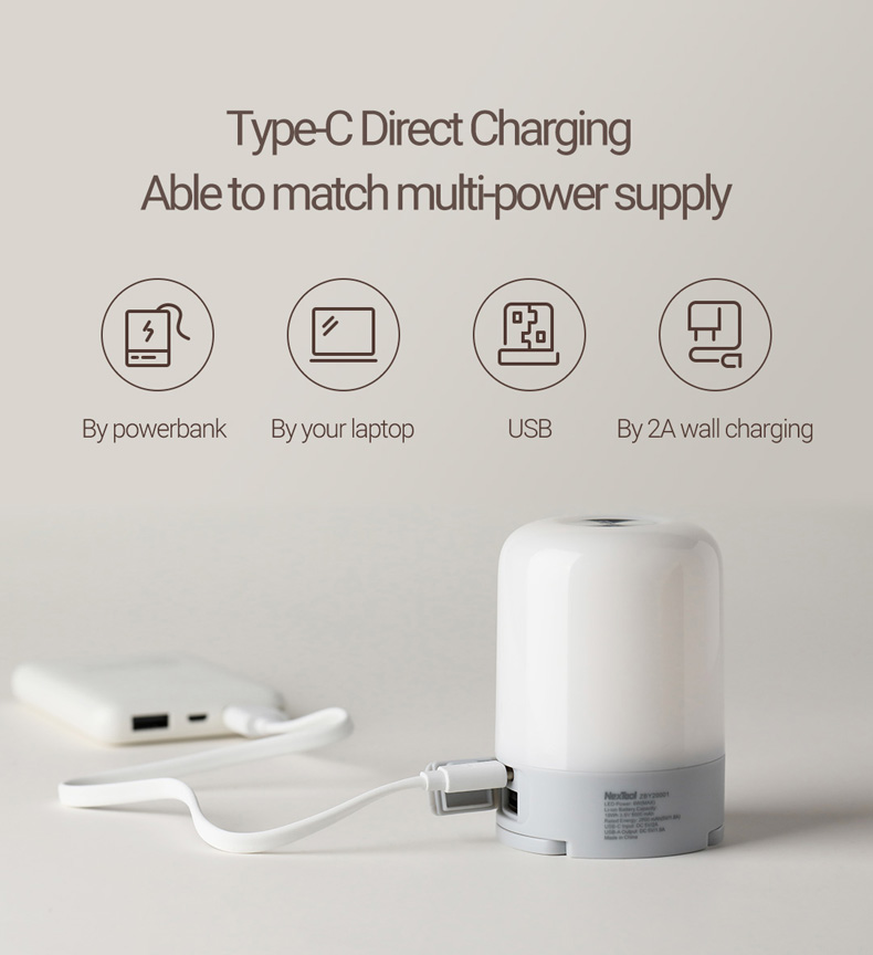 Nextool multi-function multi-color LED lantern 600 lumen outdoor lantern Camping Lights 5000k white light camping lantern