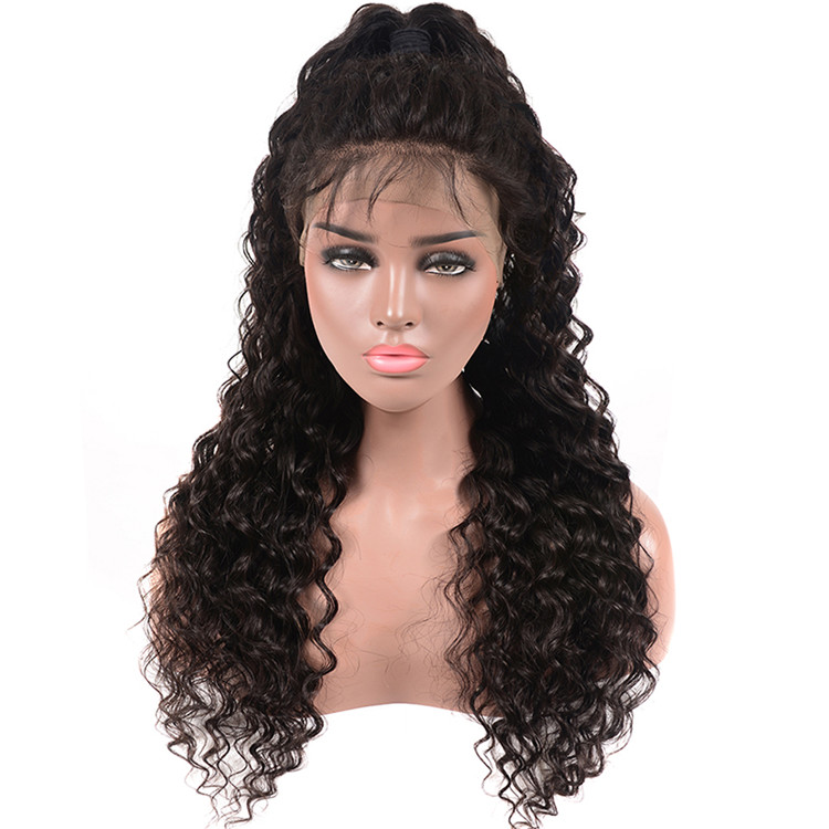 Usexy Factory Price Virgin Hair Deep Wave Lace Front Wig Indian Cuticle Aligned Hair Wigs