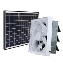 Green Home Solar Roof Energy Saving: Attic Gable Vent & Kitchen Wall Fan