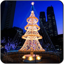 Christmas decorate hotel shopping center restaurant