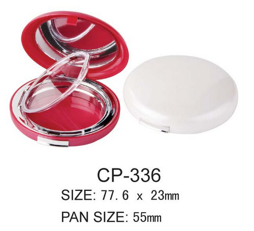 Round Compact Case With Mirror With 55mm Pan