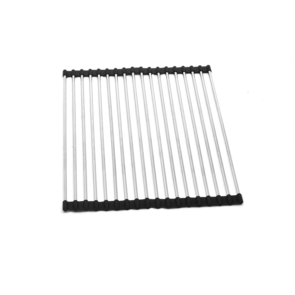 Black Roll Up Dish Drying Rack