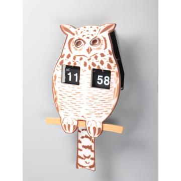 Interesante Owl Animal Flip Clock