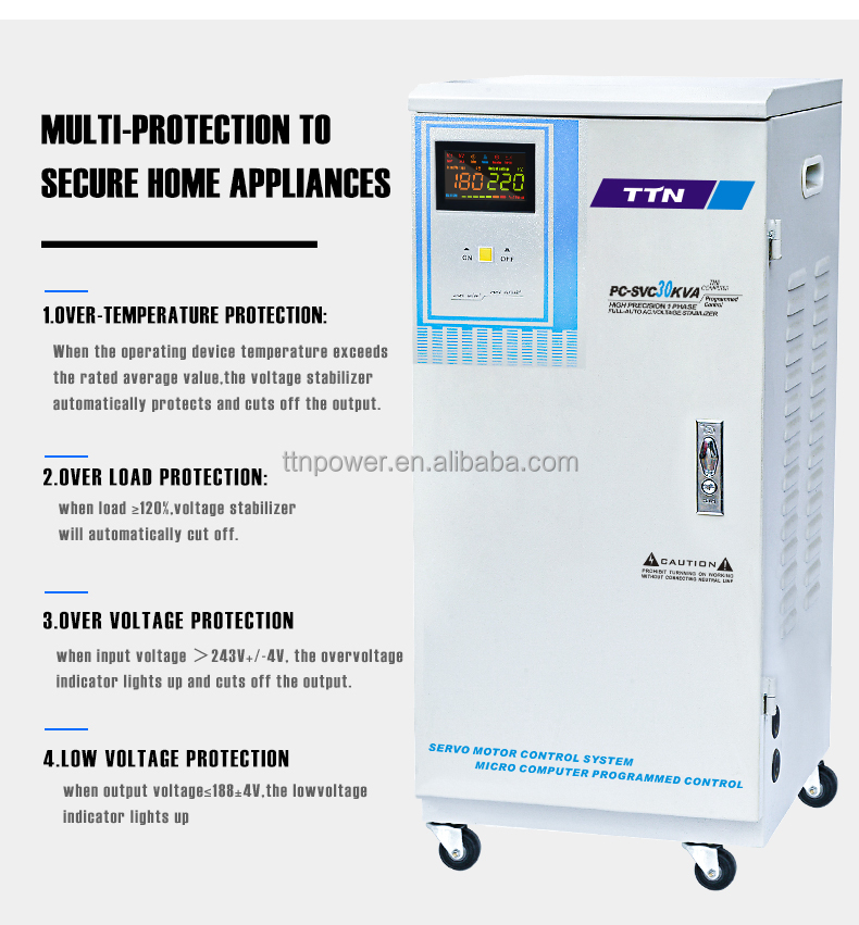 TTN PC-SVC30KVA Single Phase Servo Motor Voltage Stabilizer /AVR