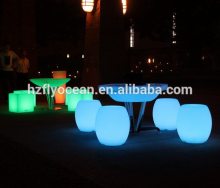 LED round outdoor table, bar counter furniture sets