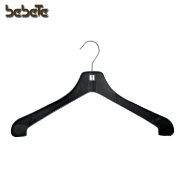 Black Plastic Coat Hanger with Swivel Hook