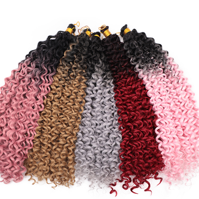 Aisi Hair Wholesale Manufacturer Fluffy Hair Extensions Crochet Braids Loose Curly Wave Pre Looped Synthetic Braiding Hair