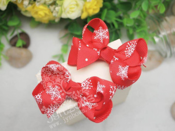 Newest Christmas Ribbon Hair Bows for Girl,Christmas Hair Accessories