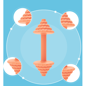 Juguetes de dentición de silicona con mancuernas para bebés 0-6 meses