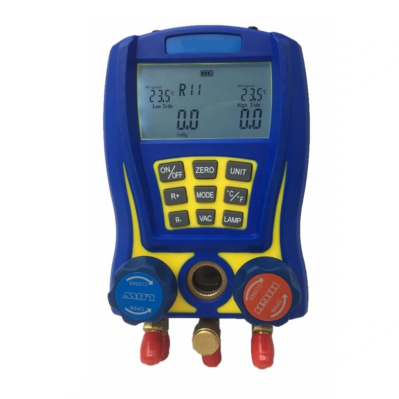 Igeelee Valve Digital Manifold Gauge Set Wk-6889 Digital Testing Manifolds Refrigeration Pressure Vacuum Gauge