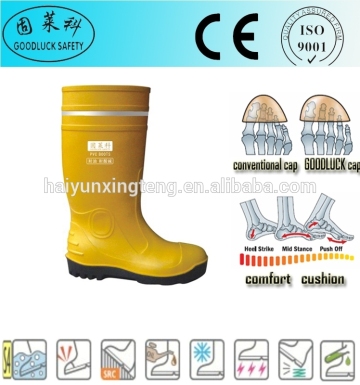 Shining Gumboots Rain Boots for Work With EVA Insole