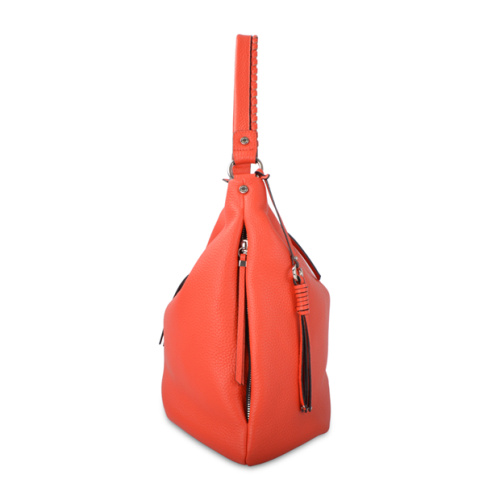 Cognac Leather Large Hobo Bag for Work Travel