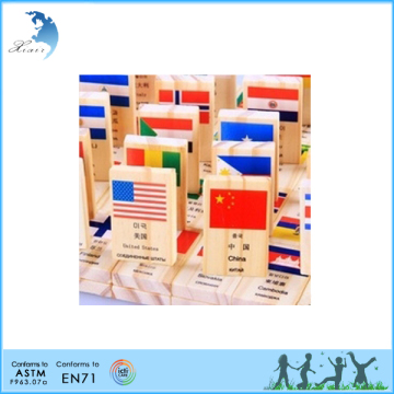 CE certificated direct selling early education montessori Wooden printing Flag