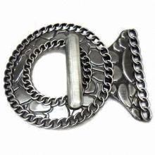 Chic 2 pieces belt buckle, gunmetal plated
