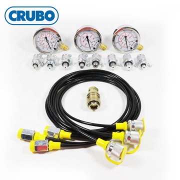 Excavator Pressure Gauge Test Kit: Hydraulic Pressure Oil-Filled