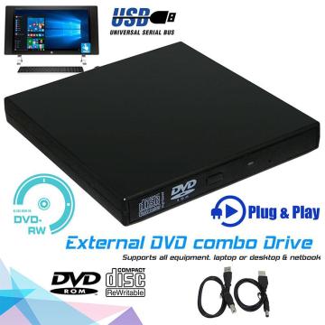 USB 2.0 External Slim CD±RW DVD ROM Combo Drive USB2.0 DVD Drive CD RW Writer Burner Reader Player for PC Laptop