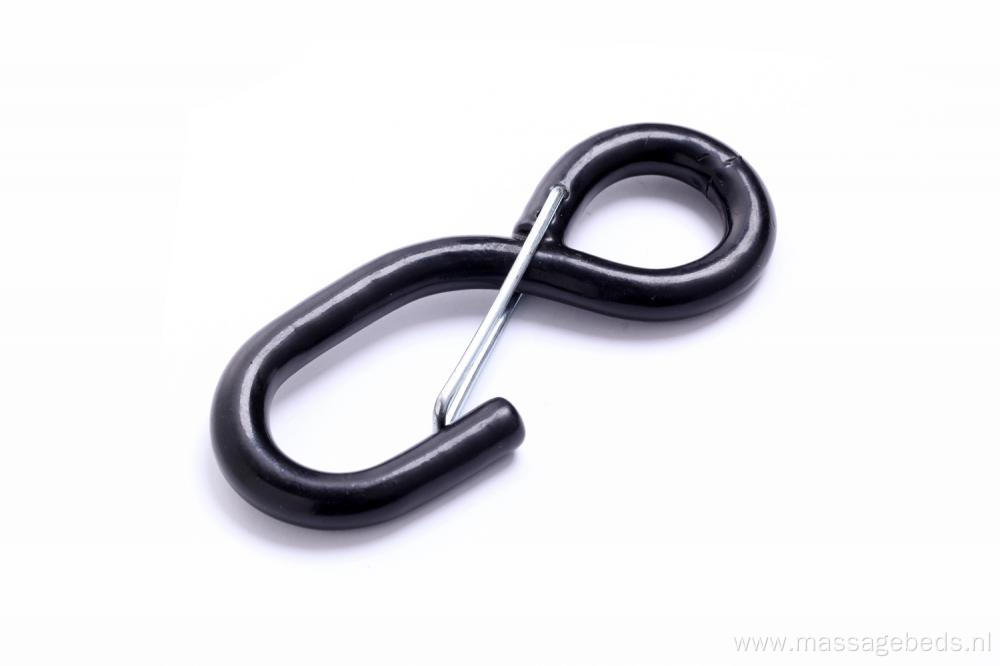 S Hook With Clip And Cover With Black PVC Coating