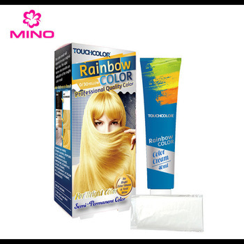 Semi-Permanent Bright Golden Yellow Hair Color Cream