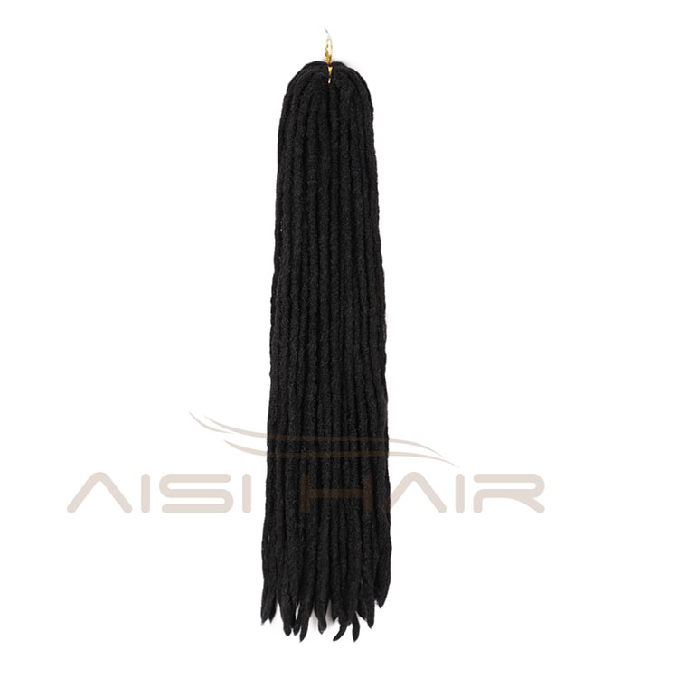 Aisi Hair Brown Black Color Soft Goddess Faux Locs Crochet Braids Hair Synthetic Braiding Hair Extension For Black Women