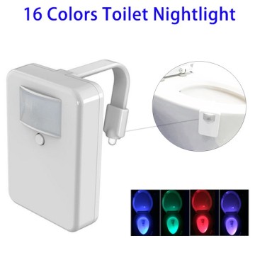 Toilet Bowl Light With Motion Sensor, 16 Color Toilet Night Light Motion Sensor Light