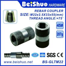 M22-L55mm Building Construction Rebar Coupler with Straight Screw Sleeve