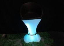 Decoration Backless LED Bar Stools For Night Club / Glow Ou