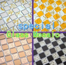 2015 cheap mirror glass mosaic,black and white,fashion,cake store,desk