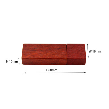 Square USB Flash Drive With Wooden Box