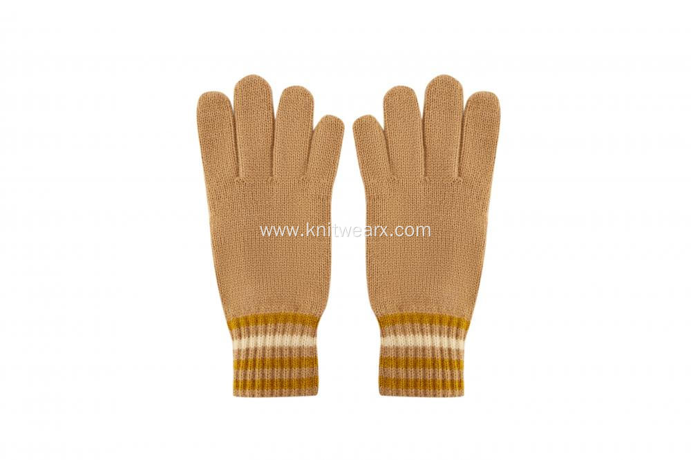Boy`s Girl's Knitted Full Fingers Winter Warm Gloves