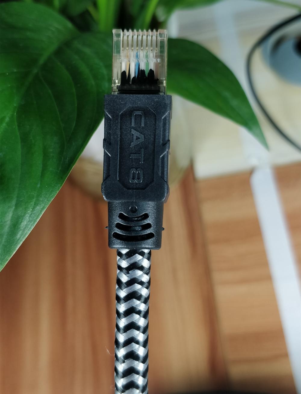 Computer PS4 Xbox Cat8 Ethernet gevlochten kabel